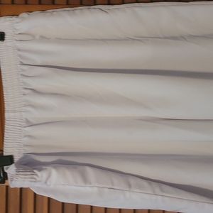 Retro Susan Graver White Peachskin Pants